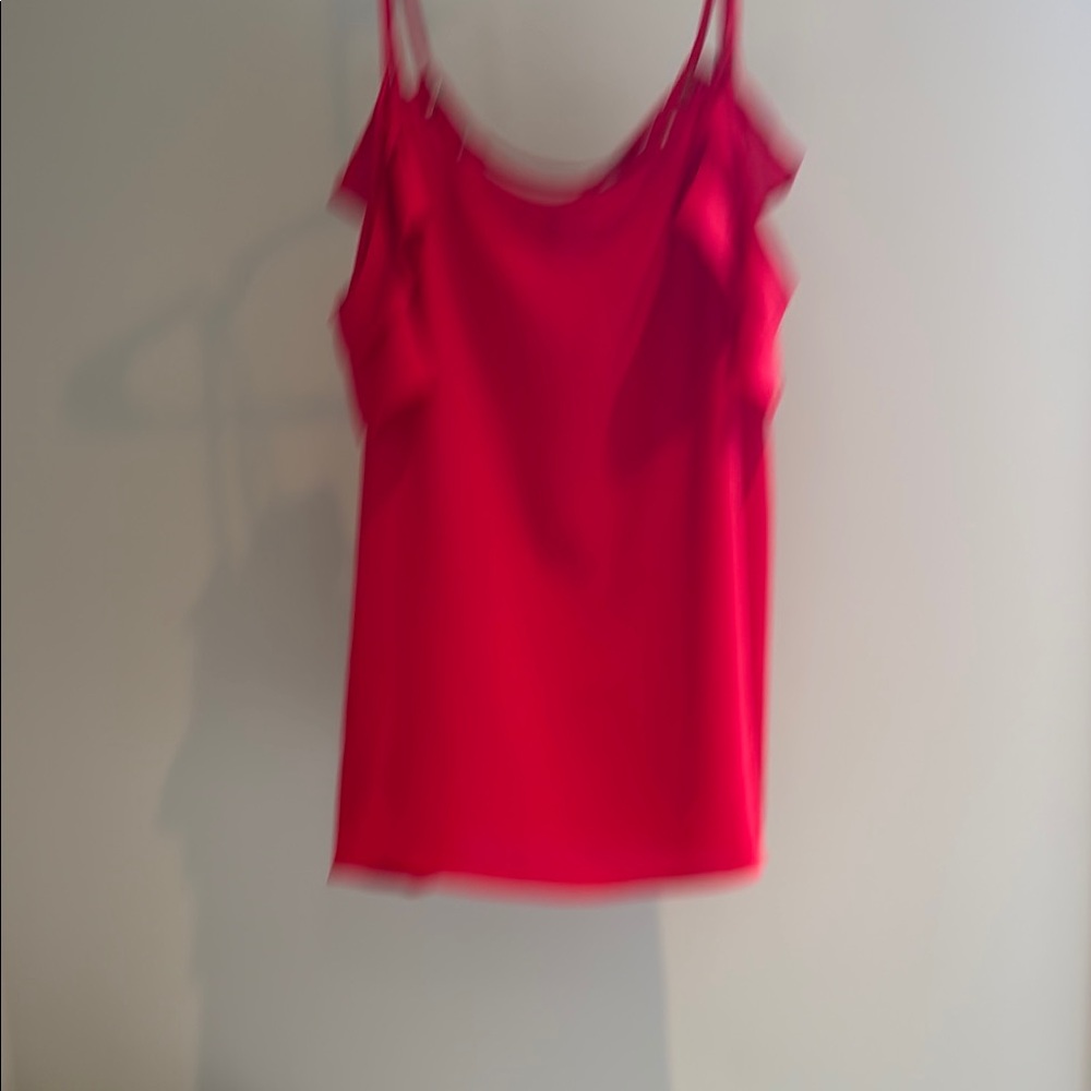 Express Red Ruffled Cold Shoulder Top M - Picture 4 of 4
